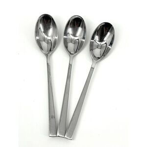 Towle LUXOR Stainless Dinner Spoons Triangle Flat Tip 8 1/8” Glossy Set Of 3